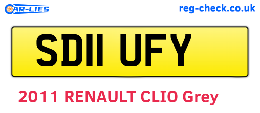 SD11UFY are the vehicle registration plates.