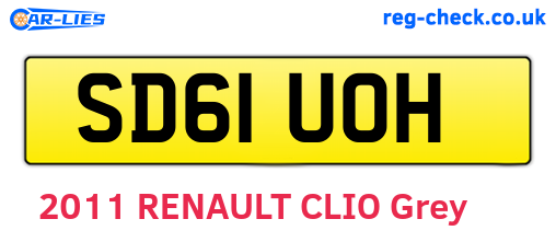 SD61UOH are the vehicle registration plates.