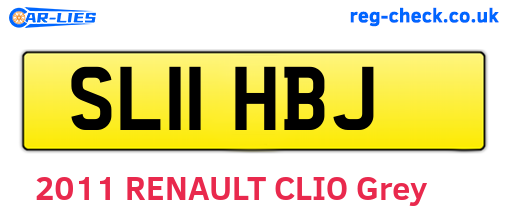 SL11HBJ are the vehicle registration plates.