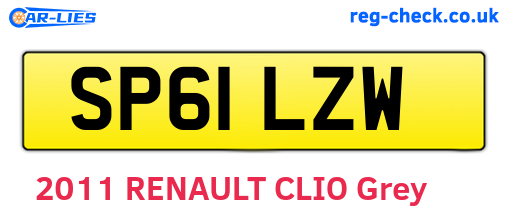 SP61LZW are the vehicle registration plates.