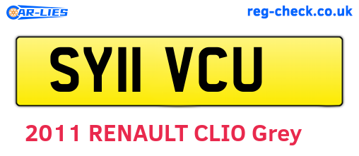 SY11VCU are the vehicle registration plates.