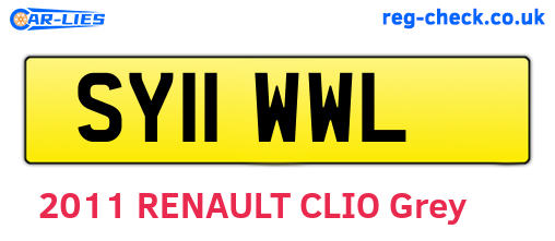 SY11WWL are the vehicle registration plates.