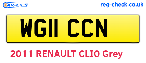 WG11CCN are the vehicle registration plates.
