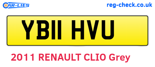 YB11HVU are the vehicle registration plates.
