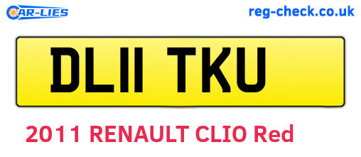 DL11TKU are the vehicle registration plates.