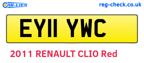 EY11YWC are the vehicle registration plates.