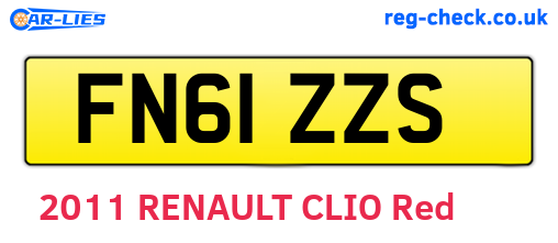 FN61ZZS are the vehicle registration plates.