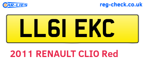 LL61EKC are the vehicle registration plates.