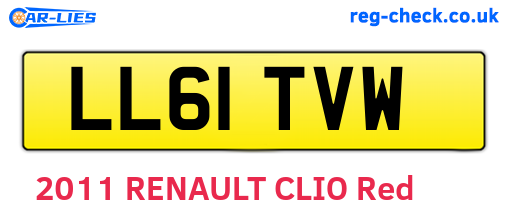 LL61TVW are the vehicle registration plates.