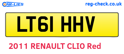 LT61HHV are the vehicle registration plates.
