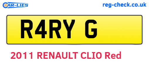 R4RYG are the vehicle registration plates.