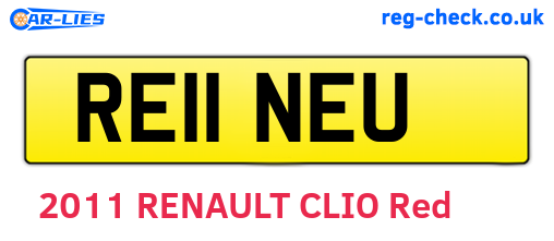 RE11NEU are the vehicle registration plates.