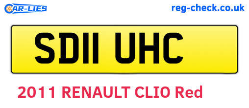 SD11UHC are the vehicle registration plates.