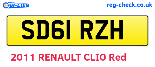 SD61RZH are the vehicle registration plates.