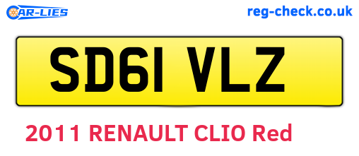 SD61VLZ are the vehicle registration plates.