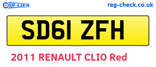 SD61ZFH are the vehicle registration plates.