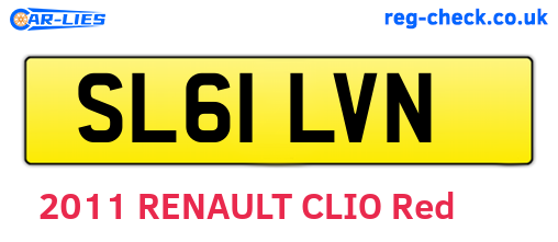SL61LVN are the vehicle registration plates.