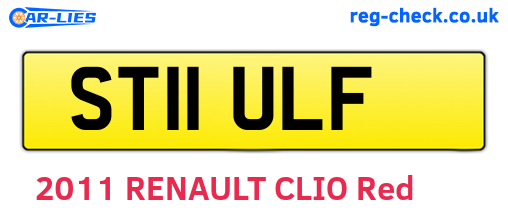 ST11ULF are the vehicle registration plates.