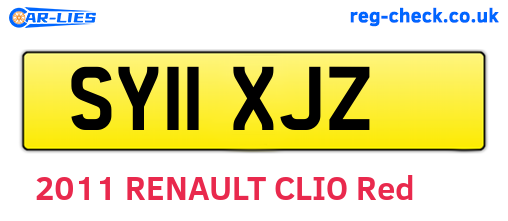 SY11XJZ are the vehicle registration plates.