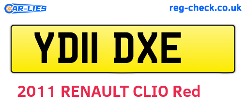 YD11DXE are the vehicle registration plates.