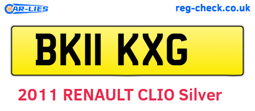 BK11KXG are the vehicle registration plates.