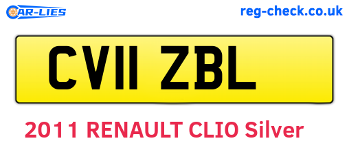 CV11ZBL are the vehicle registration plates.