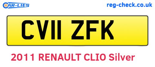CV11ZFK are the vehicle registration plates.