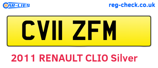 CV11ZFM are the vehicle registration plates.