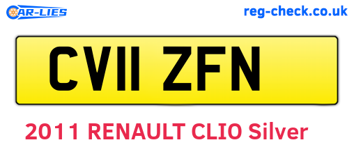 CV11ZFN are the vehicle registration plates.