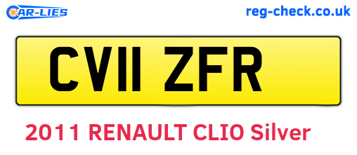 CV11ZFR are the vehicle registration plates.