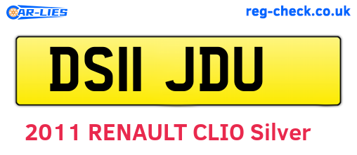 DS11JDU are the vehicle registration plates.