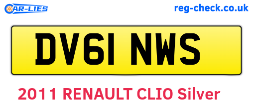 DV61NWS are the vehicle registration plates.