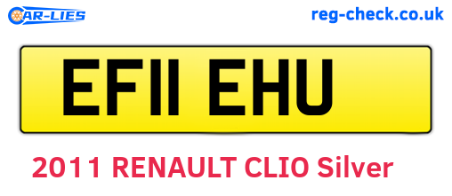 EF11EHU are the vehicle registration plates.
