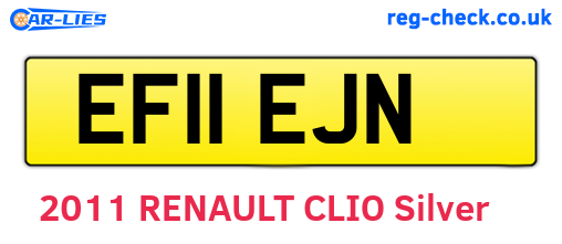 EF11EJN are the vehicle registration plates.
