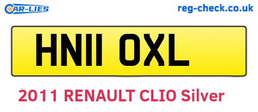 HN11OXL are the vehicle registration plates.