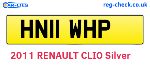 HN11WHP are the vehicle registration plates.