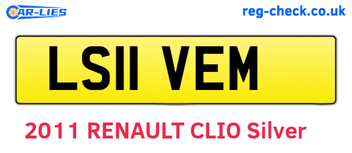 LS11VEM are the vehicle registration plates.