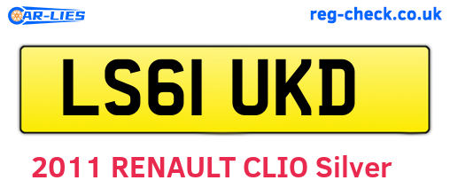 LS61UKD are the vehicle registration plates.