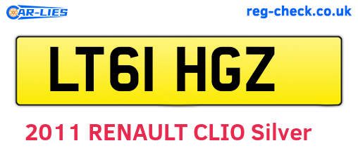 LT61HGZ are the vehicle registration plates.