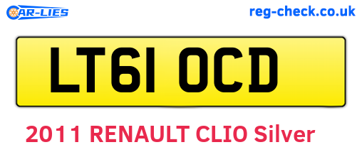 LT61OCD are the vehicle registration plates.
