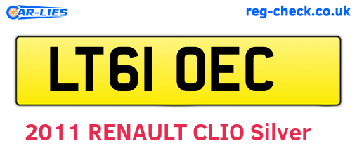 LT61OEC are the vehicle registration plates.