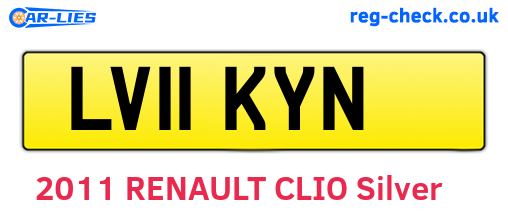 LV11KYN are the vehicle registration plates.