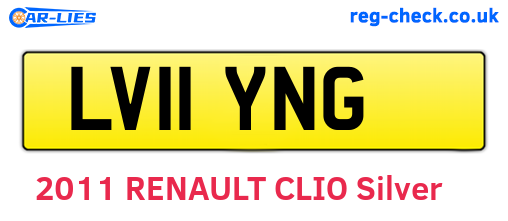 LV11YNG are the vehicle registration plates.
