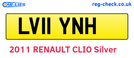 LV11YNH are the vehicle registration plates.