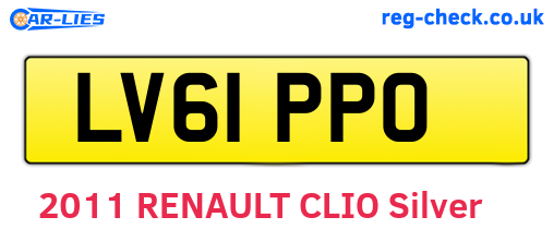 LV61PPO are the vehicle registration plates.