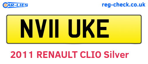 NV11UKE are the vehicle registration plates.