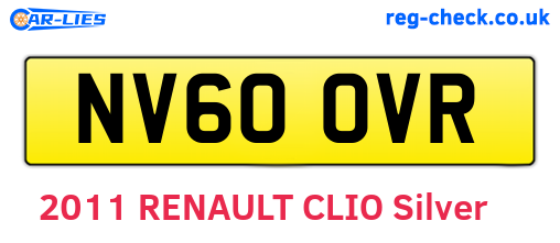 NV60OVR are the vehicle registration plates.