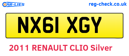 NX61XGY are the vehicle registration plates.