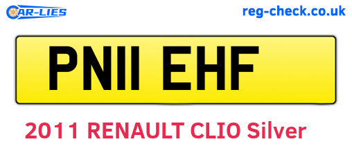 PN11EHF are the vehicle registration plates.