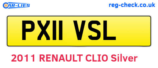 PX11VSL are the vehicle registration plates.